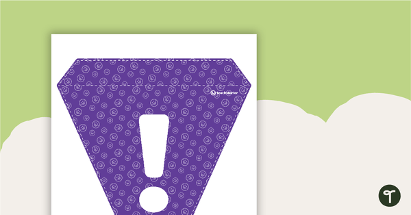 Purple Emoji - Letters and Numbers Bunting teaching resource