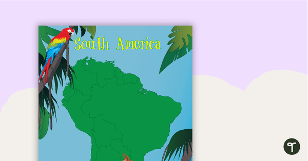 Map of South America with Animals teaching resource