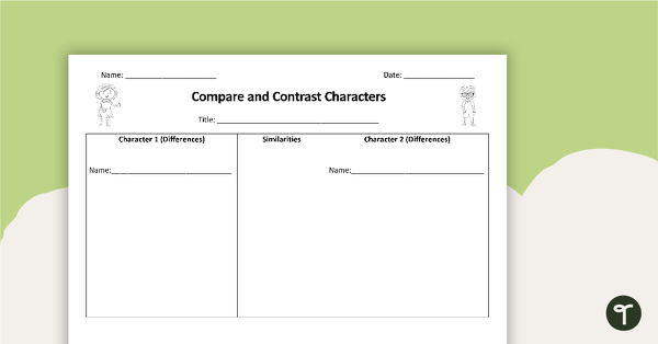 Go to Compare and Contrast - Characters Worksheet teaching resource