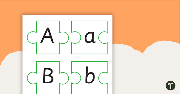 Alphabet Puzzles - Upper and Lower Case Letter Recognition teaching resource