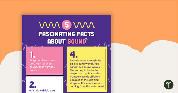 转到有关声音的5个迷人事实 - 工作表教学资源