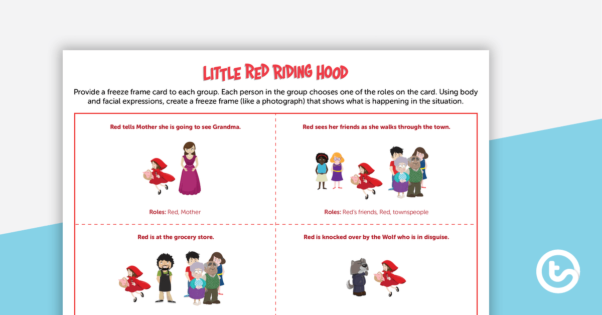 Little Red Riding Hood Freeze Frame – Task Cards teaching resource