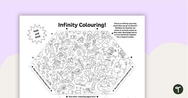 Image of Infinity Colouring Sheet Template