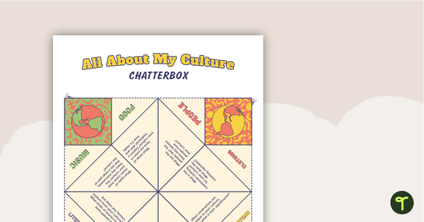 All About My Culture – Chatterbox Template teaching resource