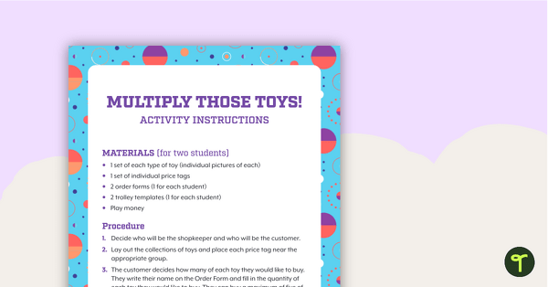 Preview image for Multiply Those Toys! - teaching resource