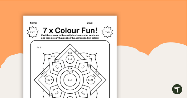Go to Colour by Number - 7 x Multiplication Facts teaching resource