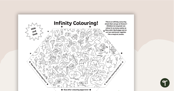 Go to Infinity Colouring Sheet Template teaching resource