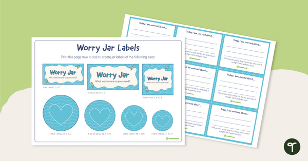 Go to Worry Jar – Cut and Assemble Kit teaching resource
