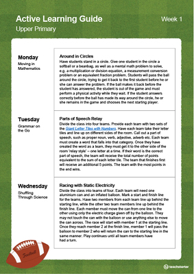 Active Learning Guide for Upper Primary - Week 1 teaching resource