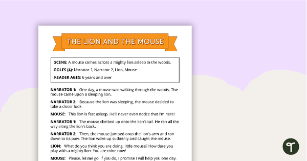 Go to Comprehension - Lion and The Mouse teaching resource