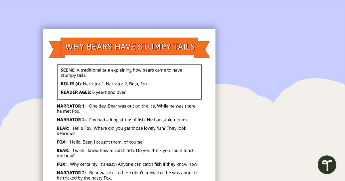 Comprehension - Why Bears Have Stumpy Tails teaching resource