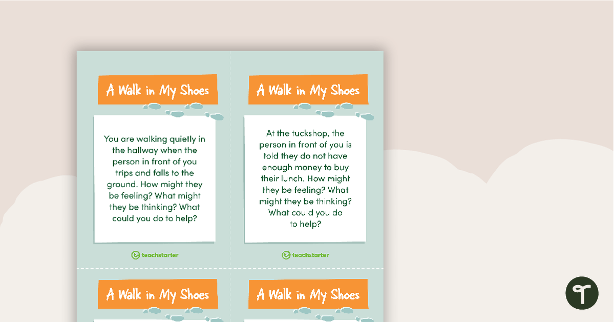A Walk in My Shoes – Empathy Task Cards teaching resource