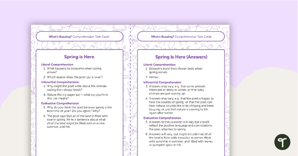 Grade 3 Magazine - "What's Buzzing?" (Issue 1) Task Cards teaching resource