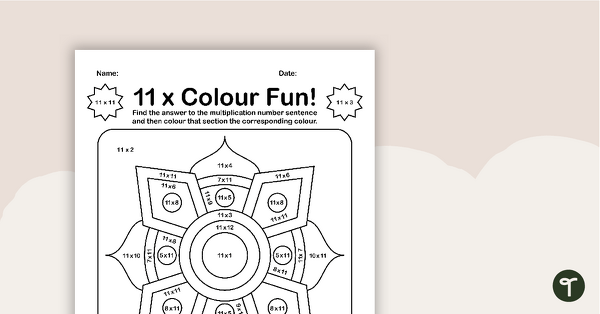 Go to Colour by Number - 11 x Multiplication Facts teaching resource