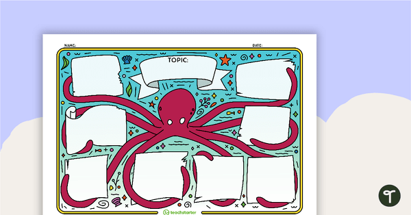 Image of Mind Map Template (Octopus)