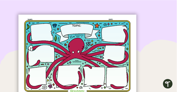 Mind Map Template (Octopus) teaching resource