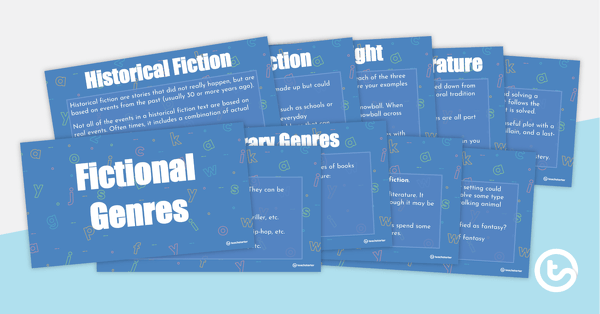 Preview image for Fictional Genres PowerPoint - teaching resource