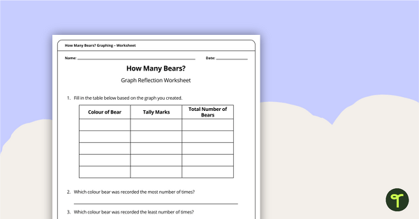 How Many Bears? Graphing – Worksheet teaching resource