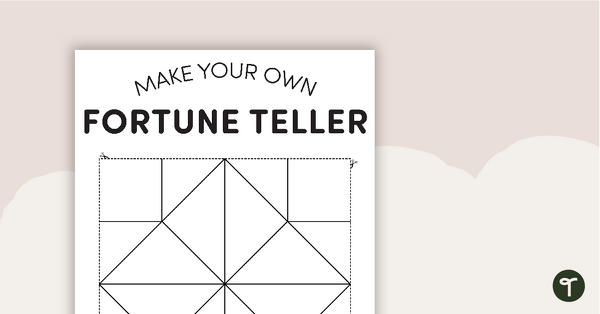 Preview image for Make Your Own Paper Fortune Teller Template - teaching resource