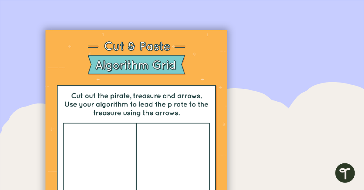 Cut and Paste Algorithm Grid - Colour teaching resource