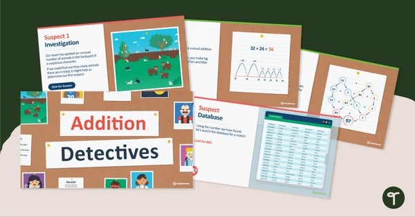 Preview image for Addition Detectives PowerPoint - teaching resource
