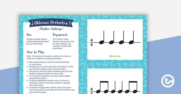 Go to Oblivious Orchestra – Rhythm Challenge teaching resource