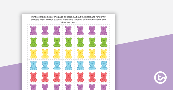How Many Bears? Graphing – Worksheet teaching resource