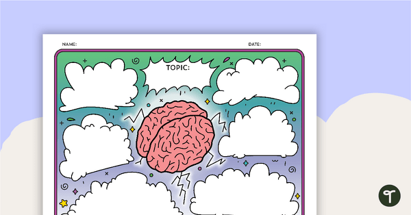 Mind Map Template – Brain teaching resource