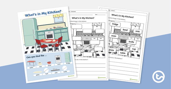 Preview image for What's in My Kitchen? – Worksheet - teaching resource