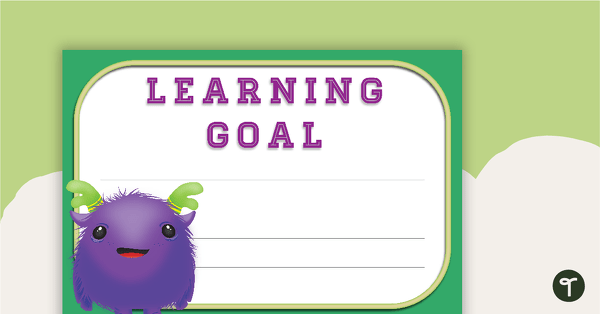 Go to Learning Goal Poster teaching resource