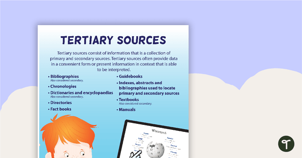 Tertiary Sources Poster teaching resource