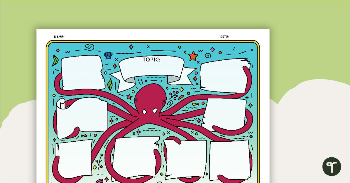 Mind Map Template – Octopus teaching resource