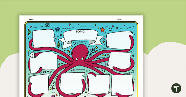 Mind Map Template – Octopus teaching resource