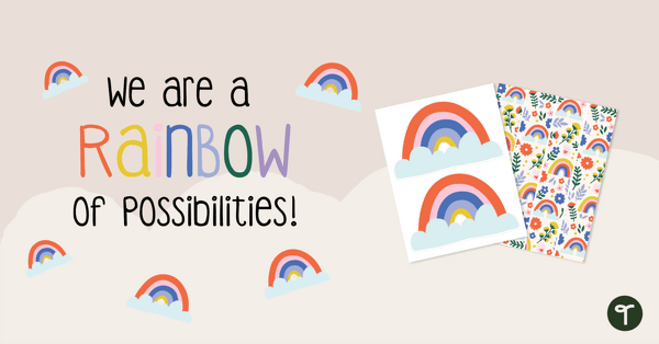 我们是一个Po的彩虹ssibilities! - Bulletin Board Display teaching resource