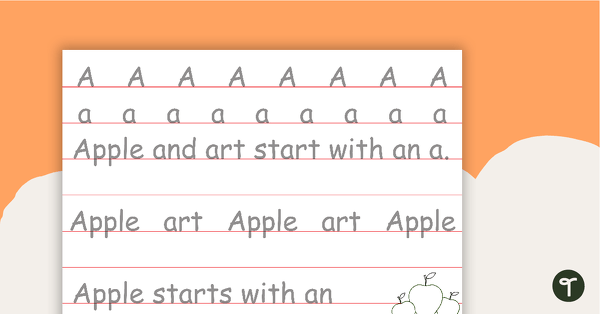 Alphabet Handwriting Sheets - Individual teaching resource