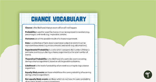 Go to Chance Vocabulary Definitions teaching resource