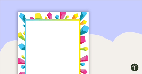 Pastel Flags - Landscape Page Border