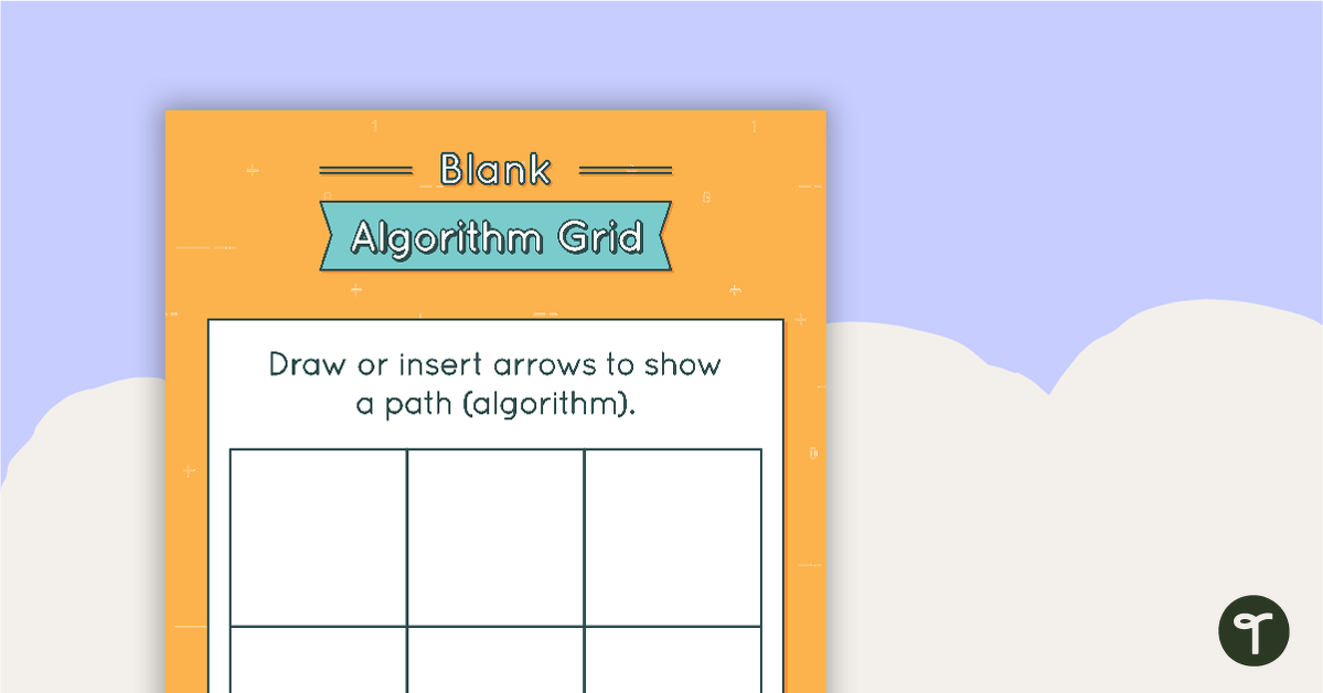 Blank Algorithm Grid - Colour teaching resource