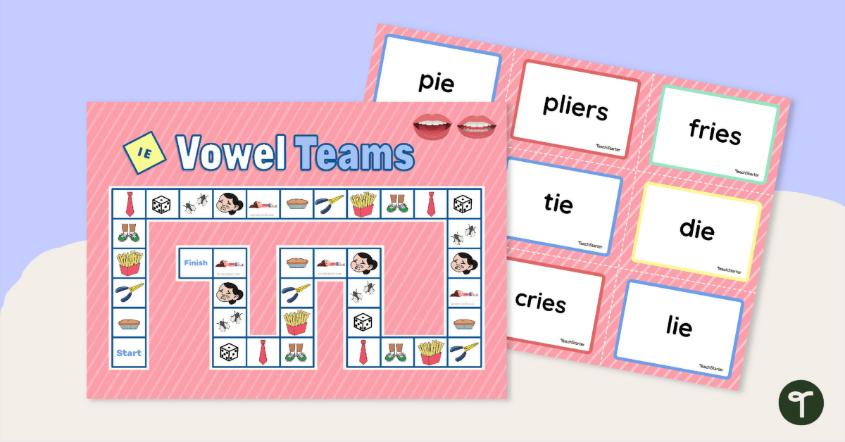 IE Vowel Team Board Game teaching resource