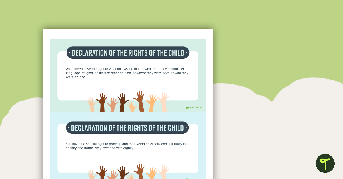 United Nations Declaration of the Rights of the Child Flashcards teaching resource