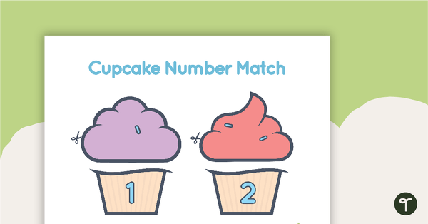 Numbers to 20 Cupcake Match-Up Activity teaching resource