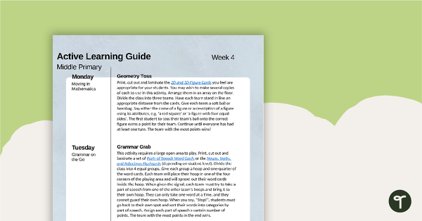Go to Active Learning Guide for Middle Primary - Week 4 teaching resource
