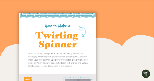 Preview image for How to Make a Twirling Spinner Worksheet - teaching resource
