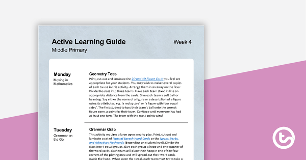 Go to Active Learning Guide for Middle Primary - Week 4 teaching resource