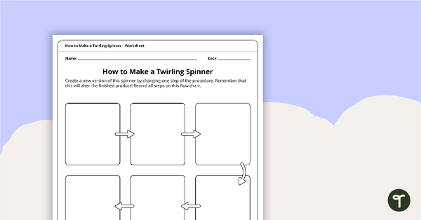How to Make a Twirling Spinner Worksheet teaching resource