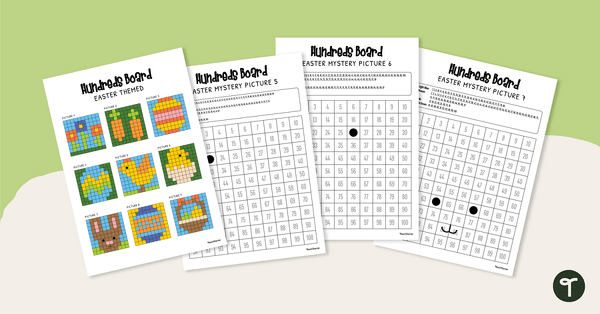 Go to Easter Hundreds Chart Mystery Pictures teaching resource