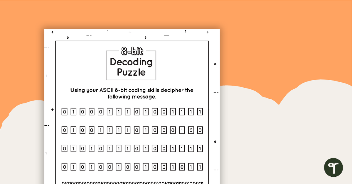 Preview image for 8-bit Decoding Puzzle - teaching resource