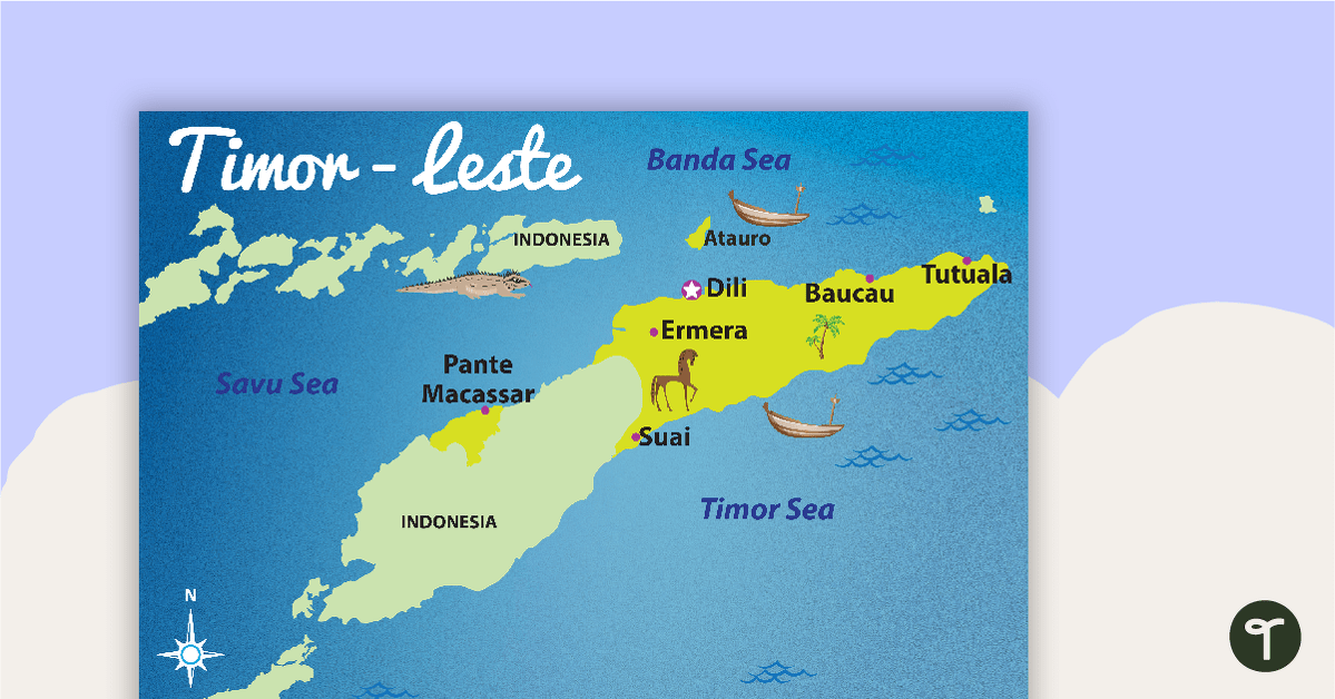 Map of Timor-Leste teaching resource