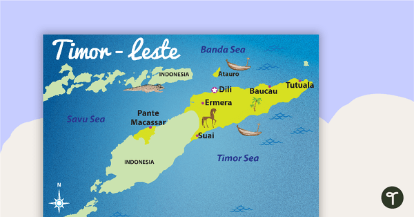 Map of Timor-Leste teaching resource