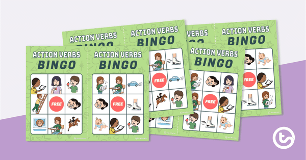 Preview image for Action Verbs Bingo - teaching resource